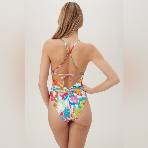 NWT Trina Turk Fontaine Twist Back Convertible One Piece Swimsuit - Picture 2 of 16